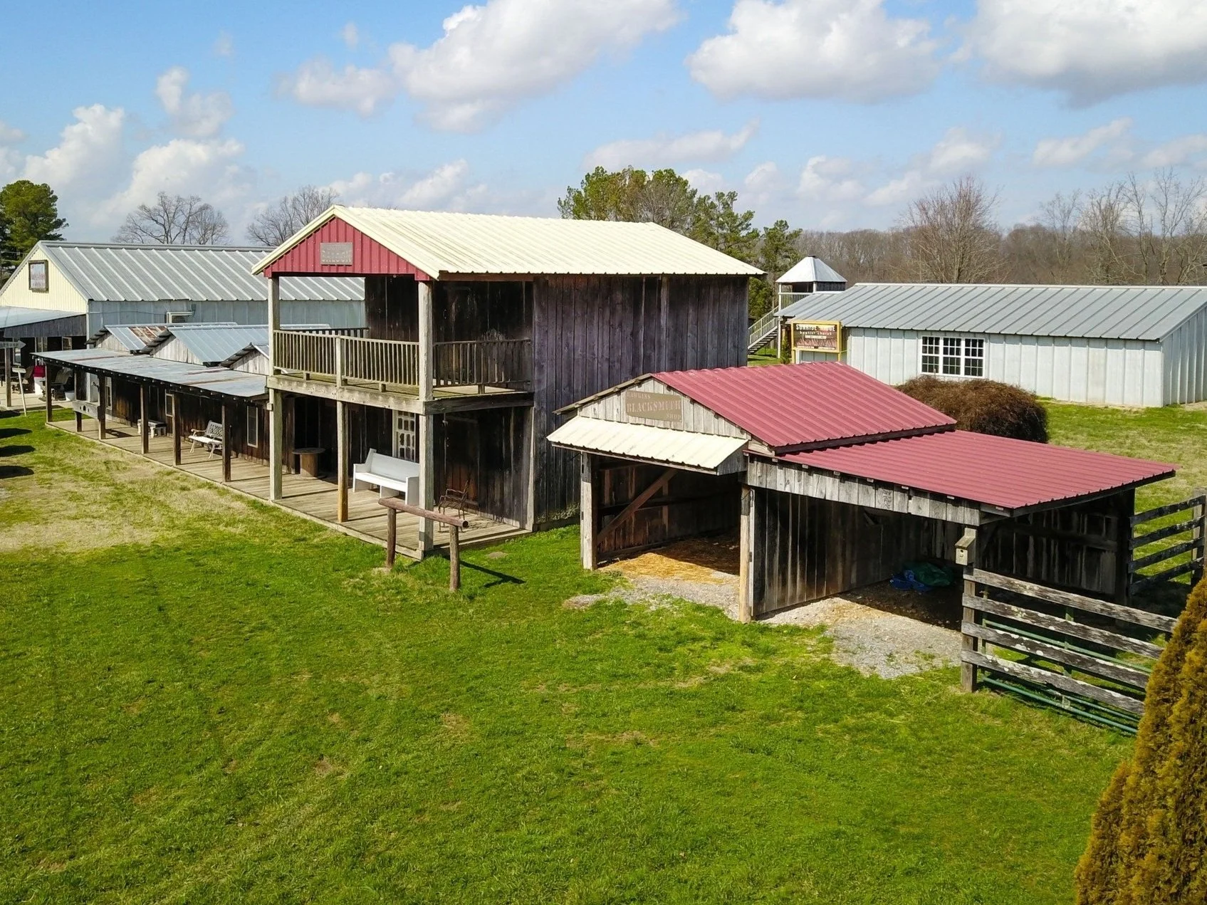 Bottom View Farm at golden hour
